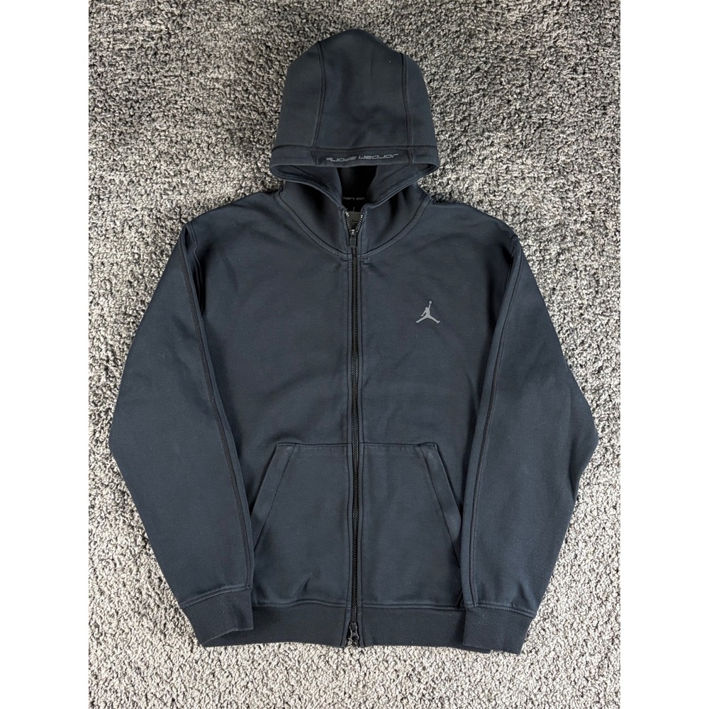 Jordan Sport Dri-FIT Full Zip Hoodie Black Mens Small Jumpman Sweatshirt